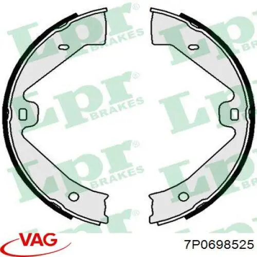 Compre 7P0698525 VAG Sapatas do freio de estacionamento