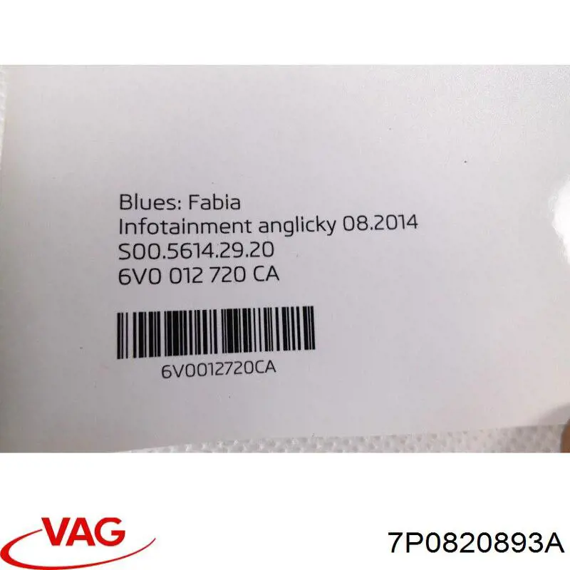  VAG 7P0820893A preço, a partir de 40,36 USD