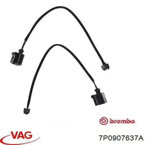 Compre 7P0907637A VAG Sensor dianteiro de desgaste das sapatas do freio