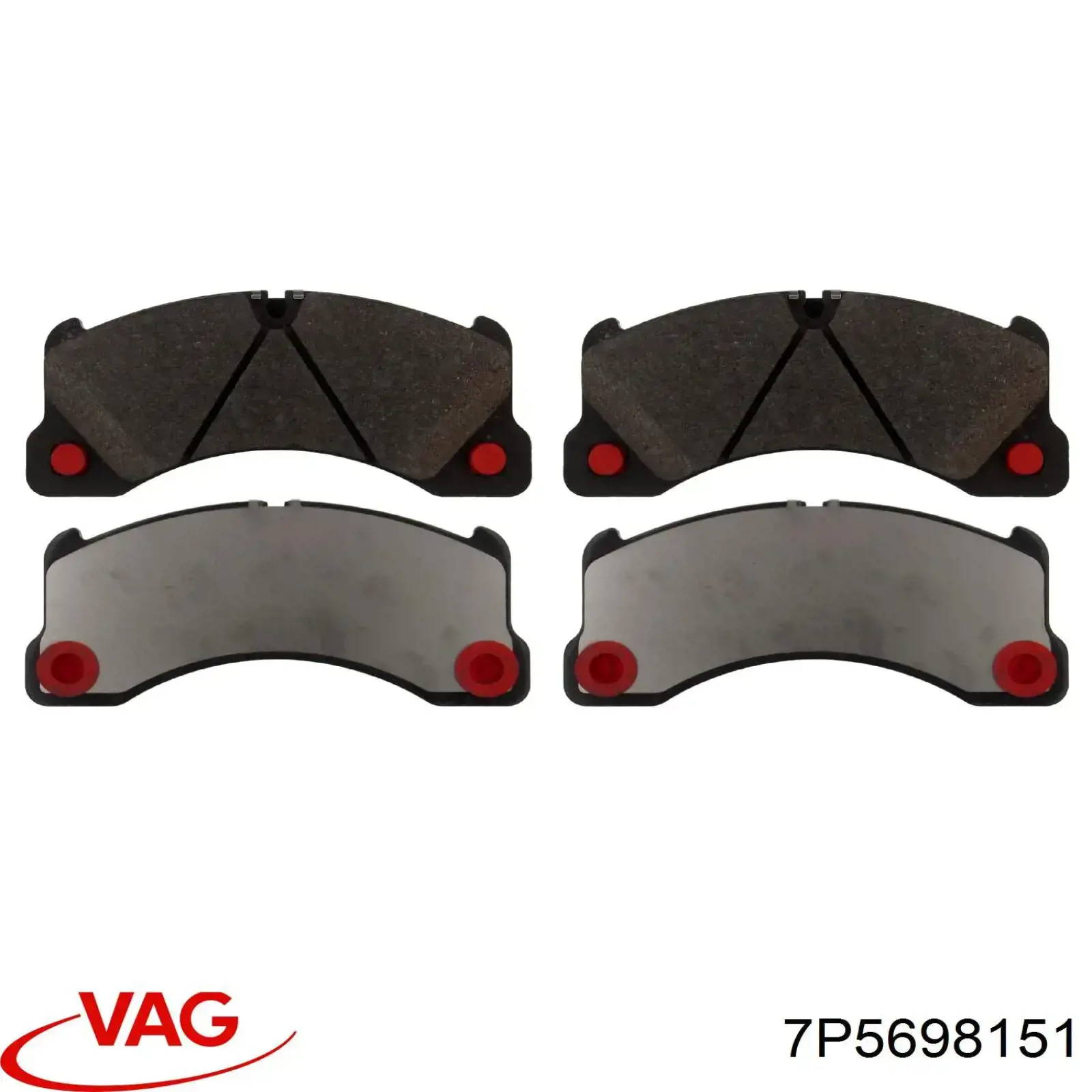 Compre 7P5698151 VAG Sapatas do freio dianteiras de disco
