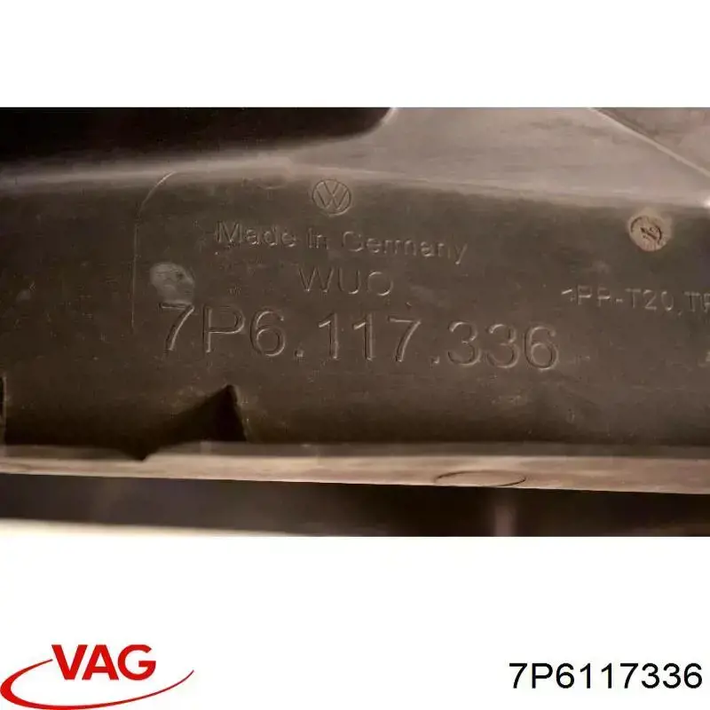 7P6117336 VAG Conduto de ar (defletor) direito do radiador de intercooler
