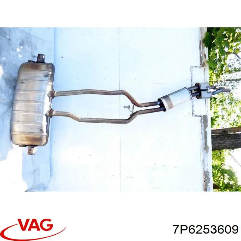 7P6253609 VAG Silenciador, parte traseira