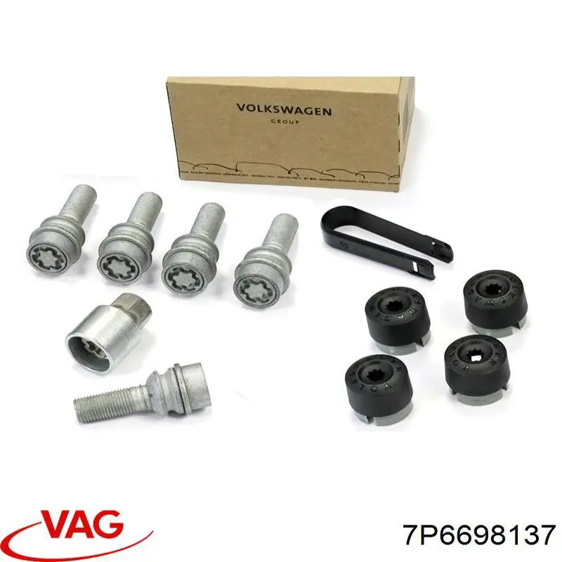 7P6698137 VAG Parafuso de roda