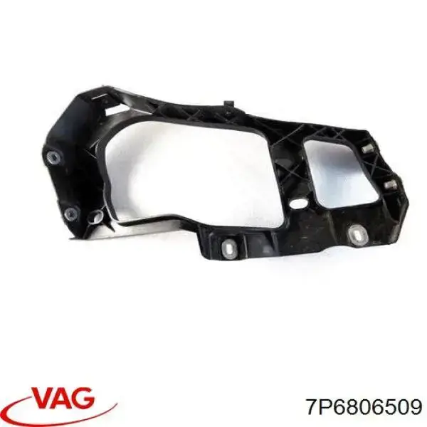 7P6806509 VAG Consola (adaptador) de fixação da luz dianteira esquerda
