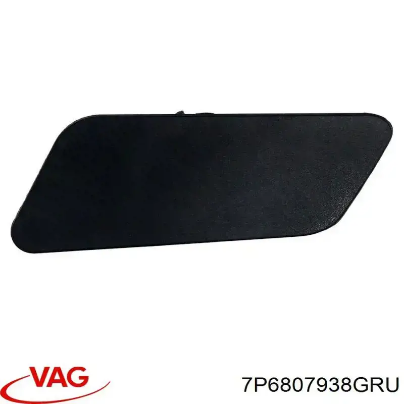 7P6807938GRU VAG Placa sobreposta do injetor de fluido para lavador da luz dianteira
