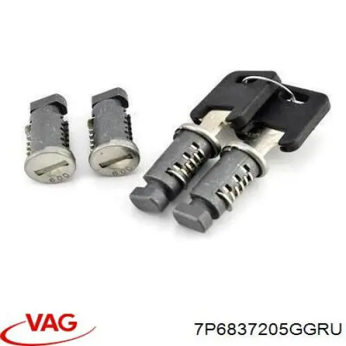 7P6837205GGRU VAG Maçaneta externa dianteira/traseira da porta esquerda