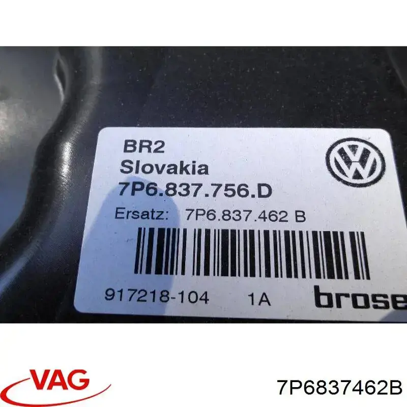 Compre 7P6837462B VAG Mecanismo de acionamento de vidro da porta dianteira direita