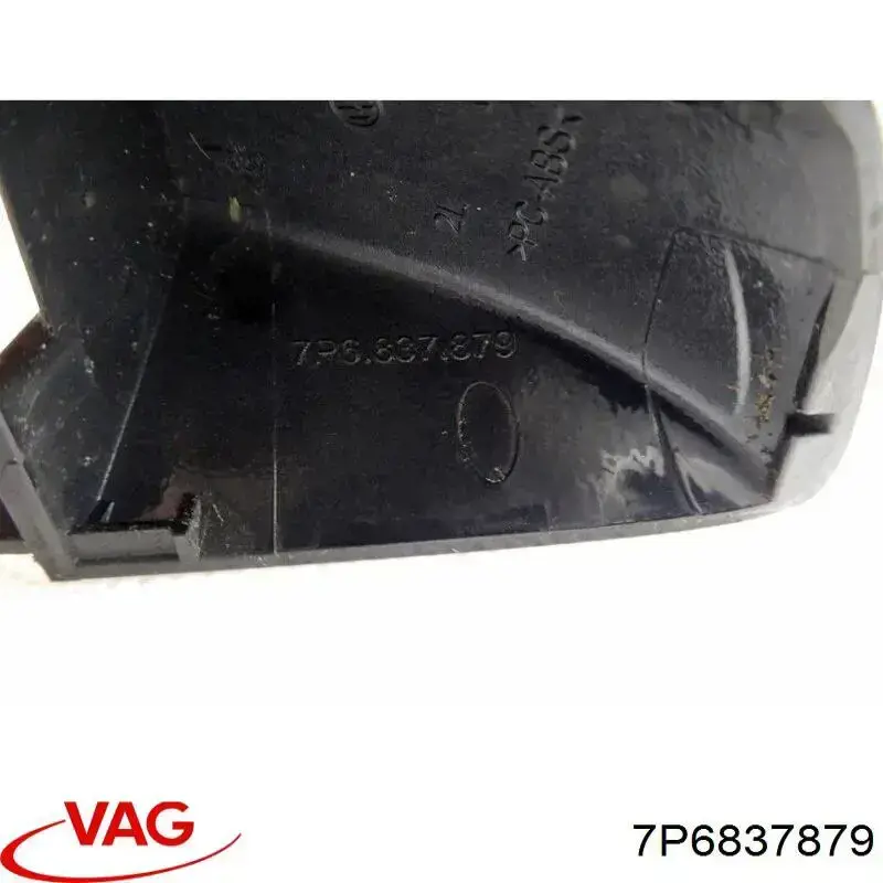7P6837879 VAG Tampa de maçaneta externa da porta traseira esquerda