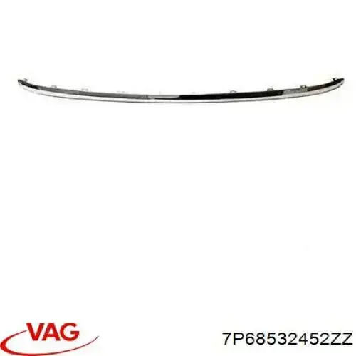 Compre 7P68532452ZZ VAG Moldura inferior de grelha do pára-choque dianteiro