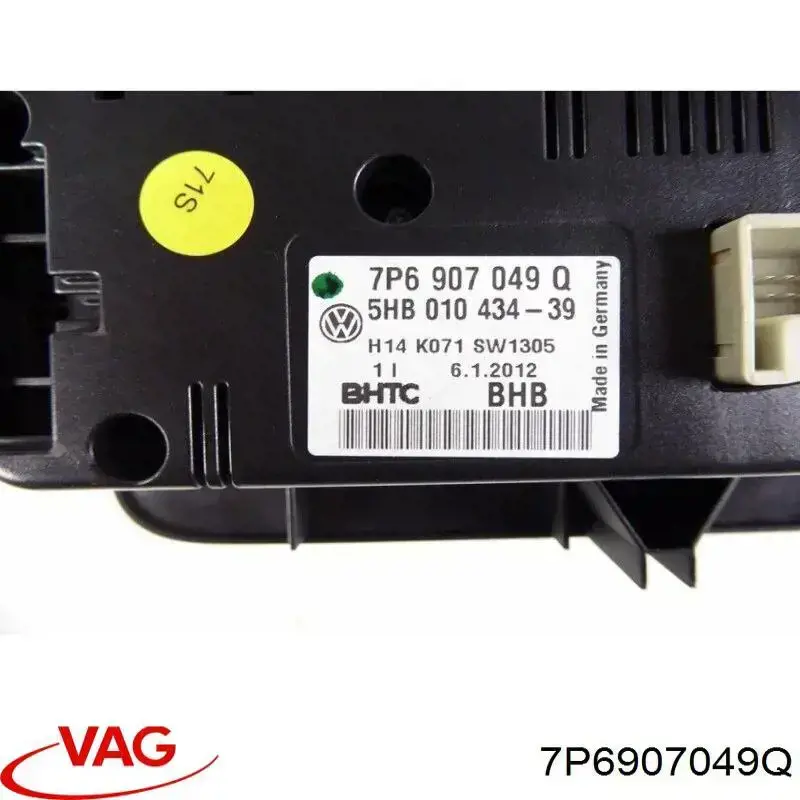 7P6907049Q VAG Unidade de controlo dos modos de aquecimento/condicionamento