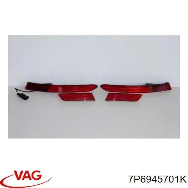 Lanterna de nevoeiro traseira esquerda VAG 7P6945701K preço, a partir de 63,65 USD