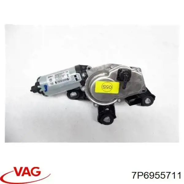 7P6955711 VAG Motor de limpador pára-brisas de vidro traseiro