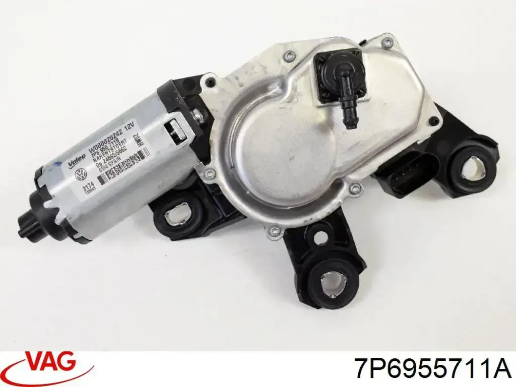 7P6955711A VAG Motor de limpador pára-brisas de vidro traseiro