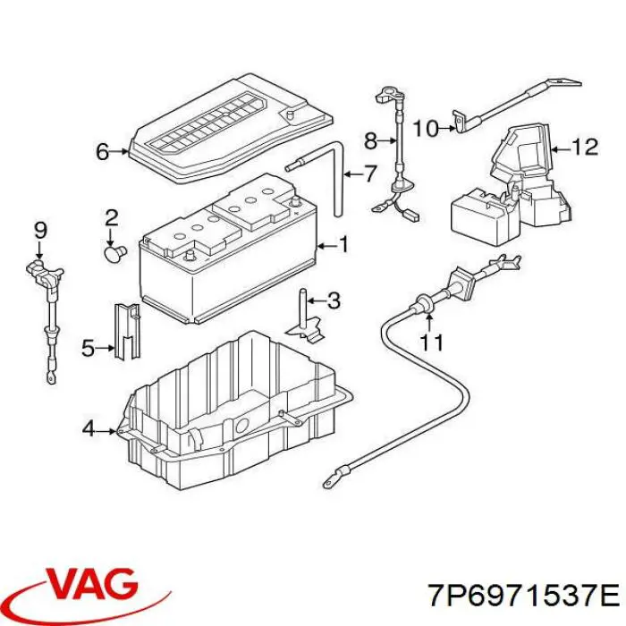 Cabo de terra de bateria recarregável (PILHA) VAG 7P6971537E preço, a partir de 128,72 USD