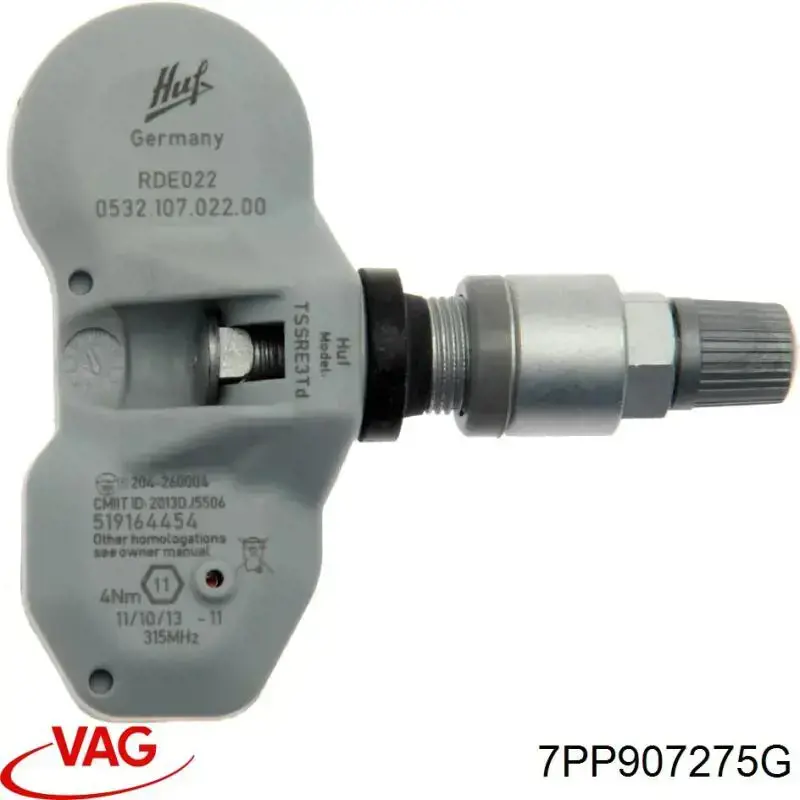 7PP907275G VAG Sensor de pressão de ar nos pneus
