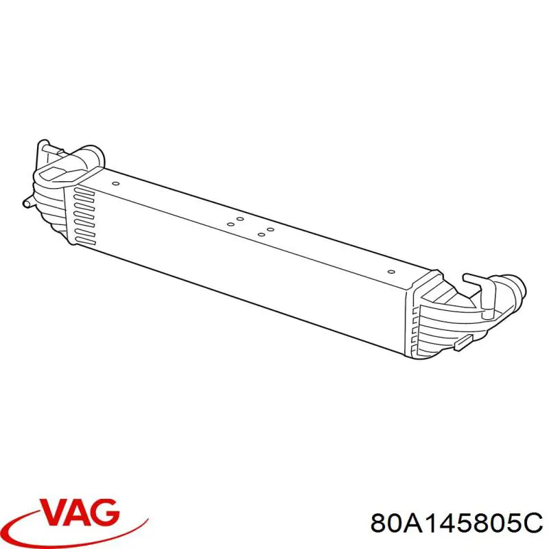 80A145805E VAG Radiador de intercooler