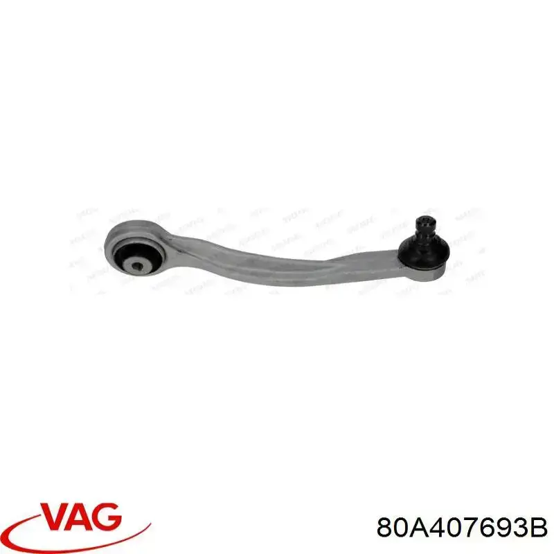 80A407693H VAG Braço oscilante inferior esquerdo de suspensão dianteira