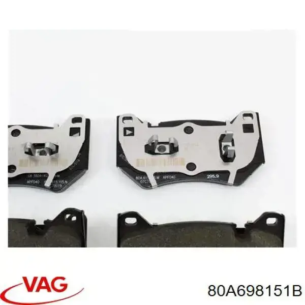 Compre 80A698151B VAG Sapatas do freio dianteiras de disco