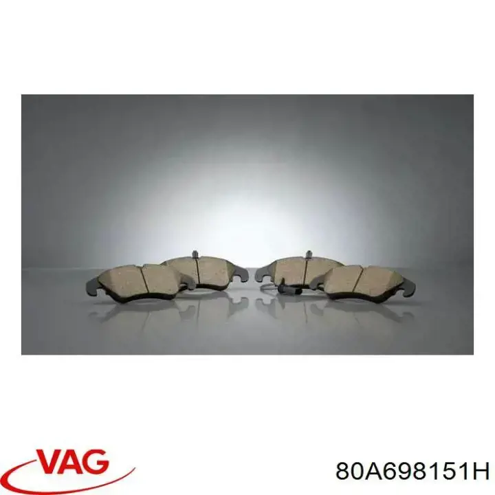 Sapatas do freio dianteiras de disco VAG 80A698151H preço, a partir de 96,04 USD