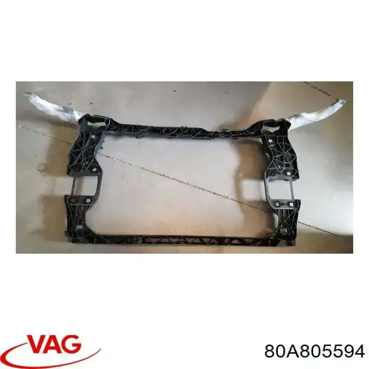 80A805594 VAG Suporte do radiador montado (painel de montagem de fixação das luzes)