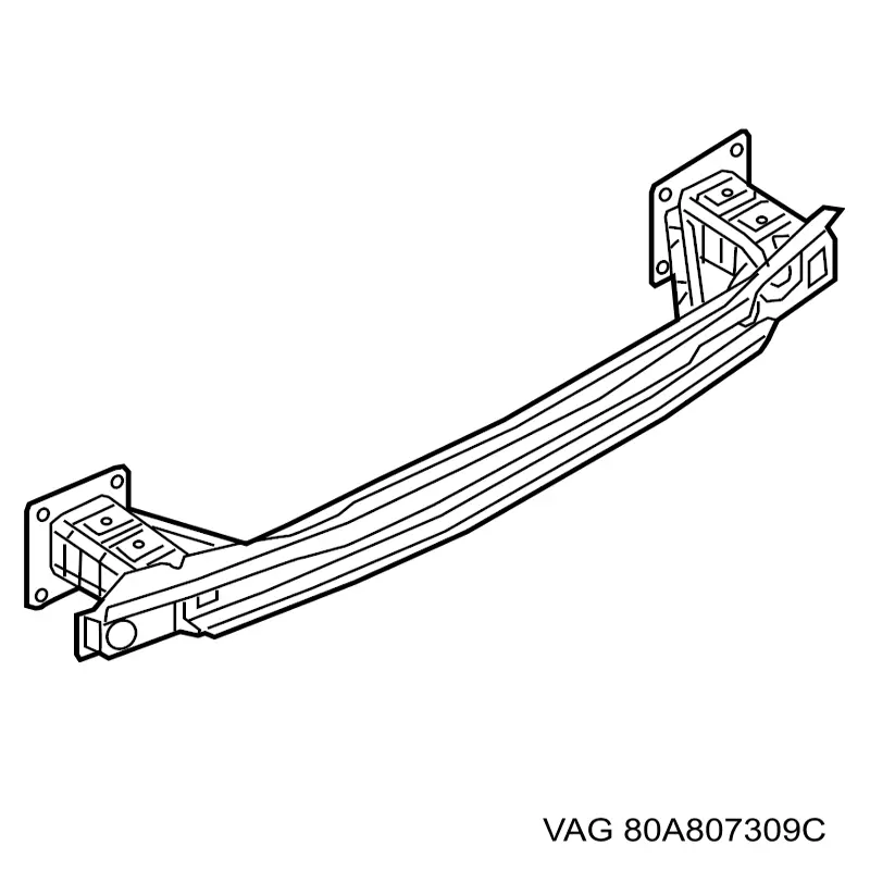 Compre 80A807309C VAG Reforçador do pára-choque traseiro