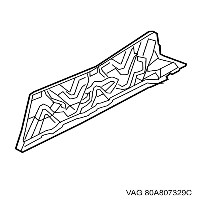 80A807329C VAG Consola esquerda do pára-choque traseiro