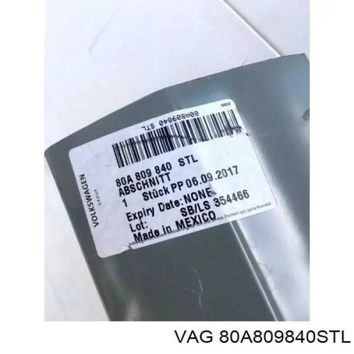 80A809840STL VAG Vão da porta direita dianteira