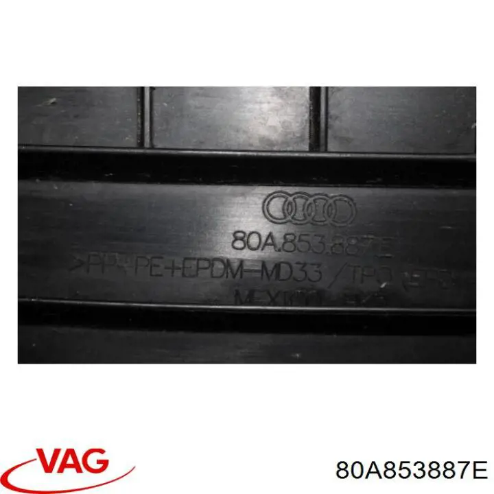 Escudo protetor contra o barro de arco dianteiro do pára-lama VAG 80A853887E preço, a partir de 85,17 USD