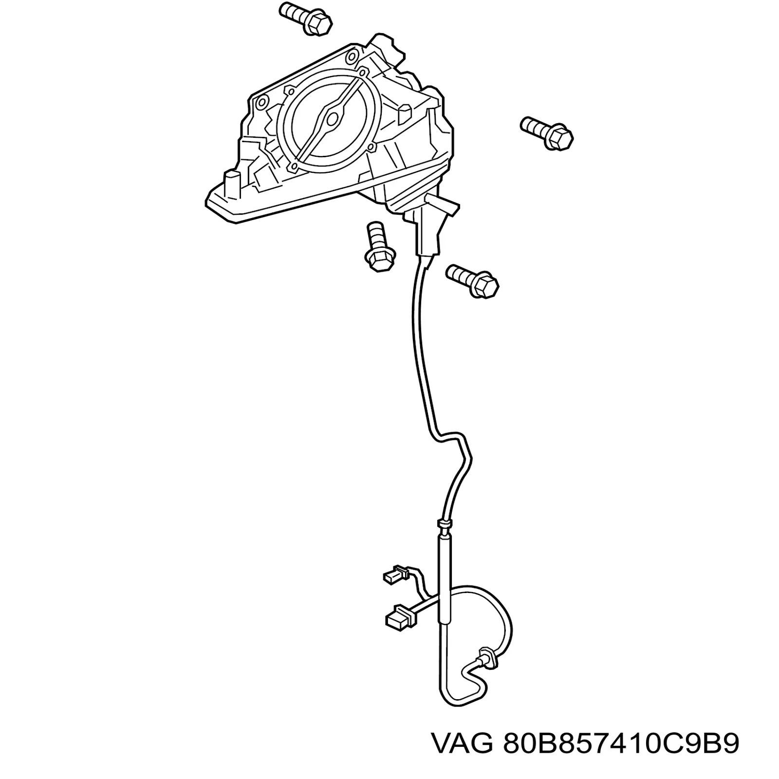 80B857410C9B9 VAG Espelho de retrovisão direito