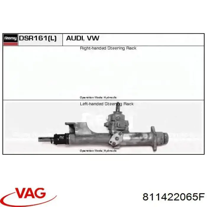 811422065F VAG Cremalheira da direção
