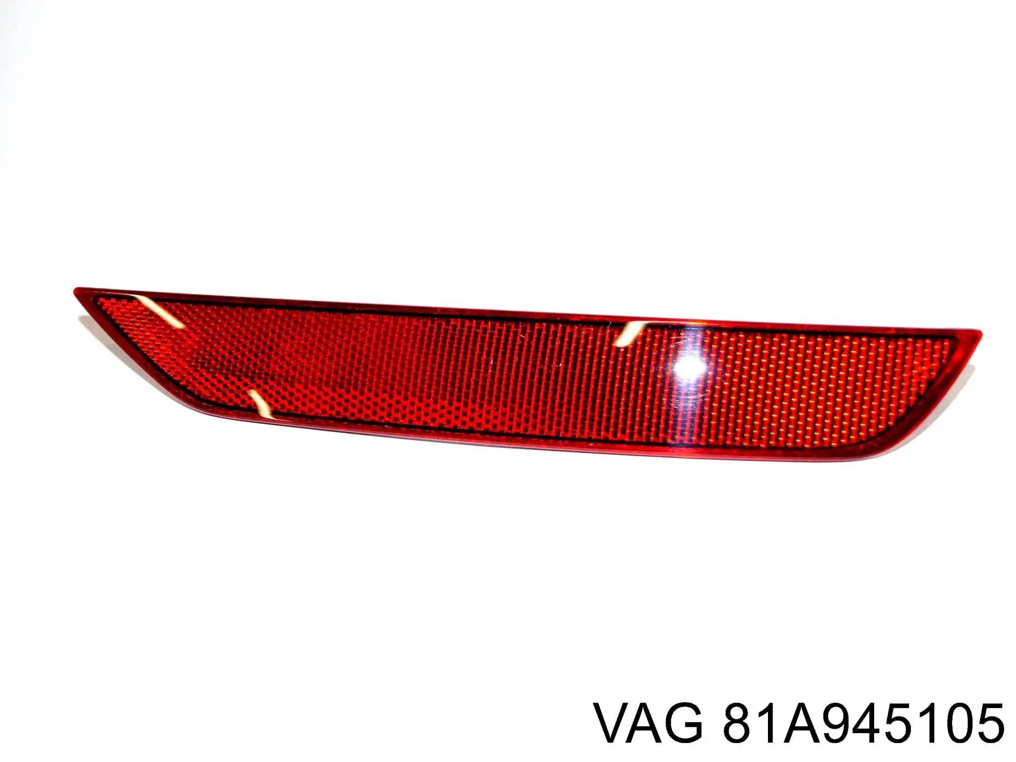 81A945105 VAG Retrorrefletor (refletor) do pára-choque traseiro esquerdo