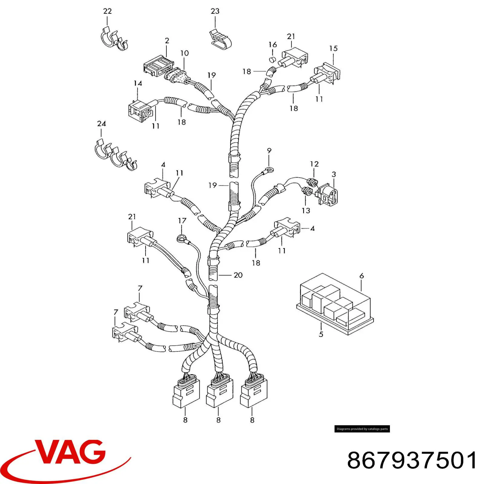 867937501 VAG Unidade de dispositivos de segurança