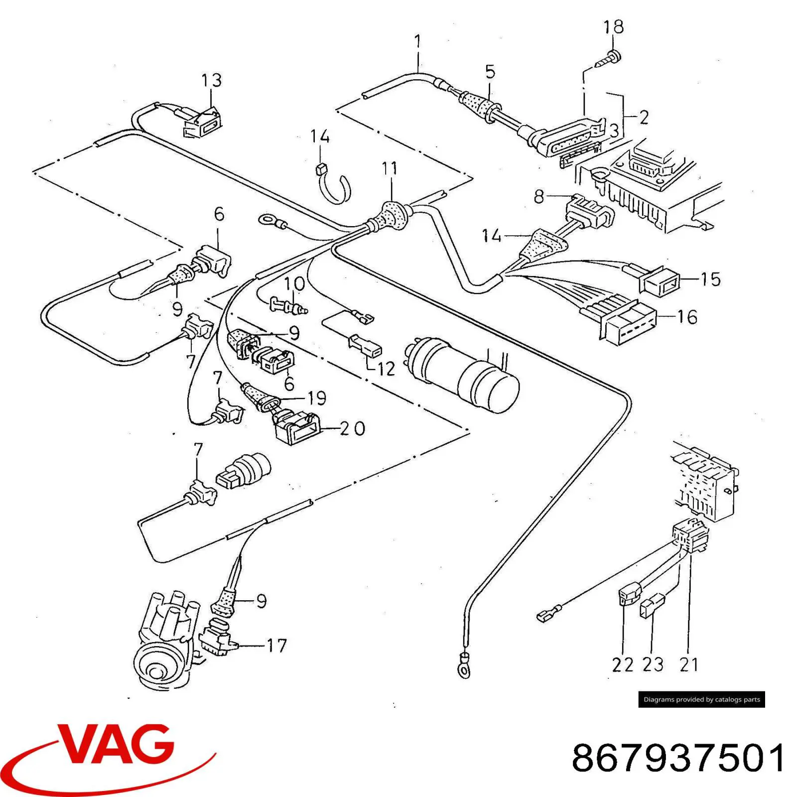 Unidade de dispositivos de segurança VAG 867937501 preço, a partir de 7,28 USD