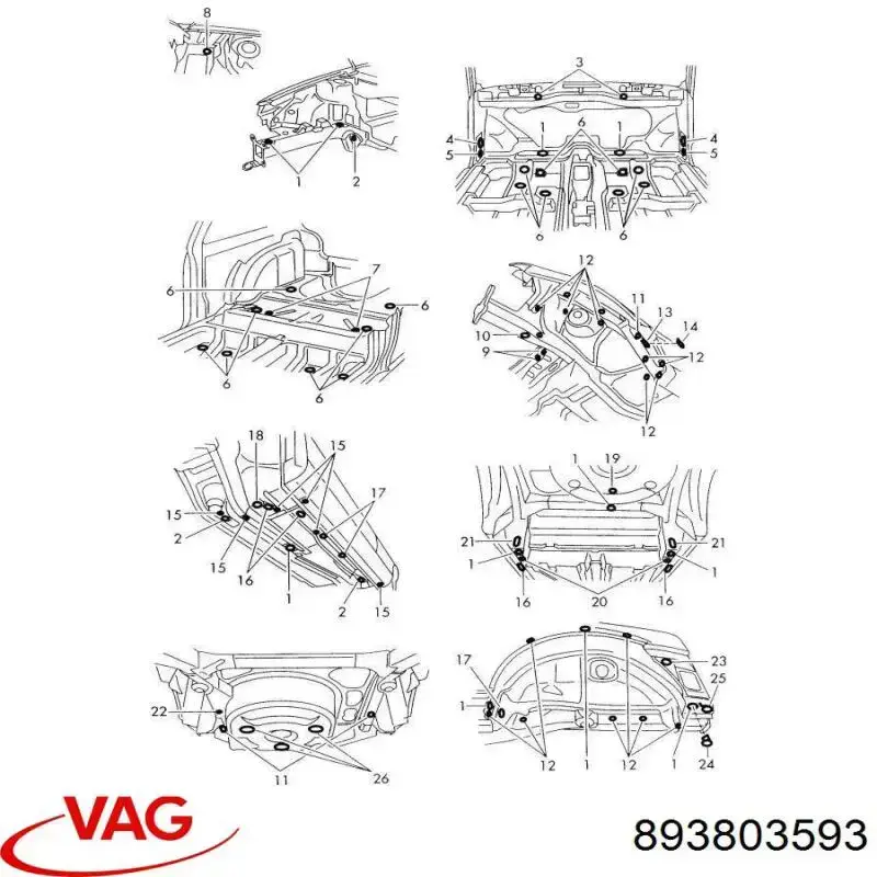  VAG 893803593 preço, a partir de 2,19 USD