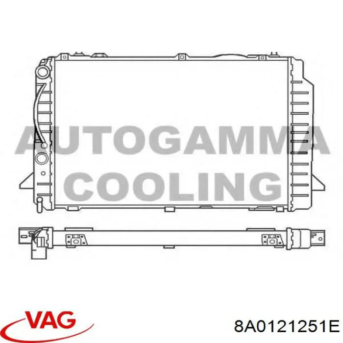 Compre 8A0121251E VAG Radiador de esfriamento de motor