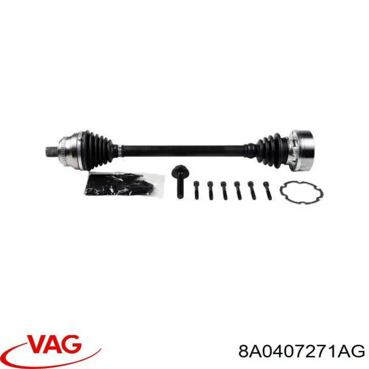 Semieixo (acionador) dianteiro esquerdo VAG 8A0407271AG preço, a partir de 132,86 USD