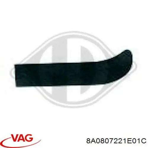 Compre 8A0807221E01C VAG Placa sobreposta esquerda do pára-choque dianteiro