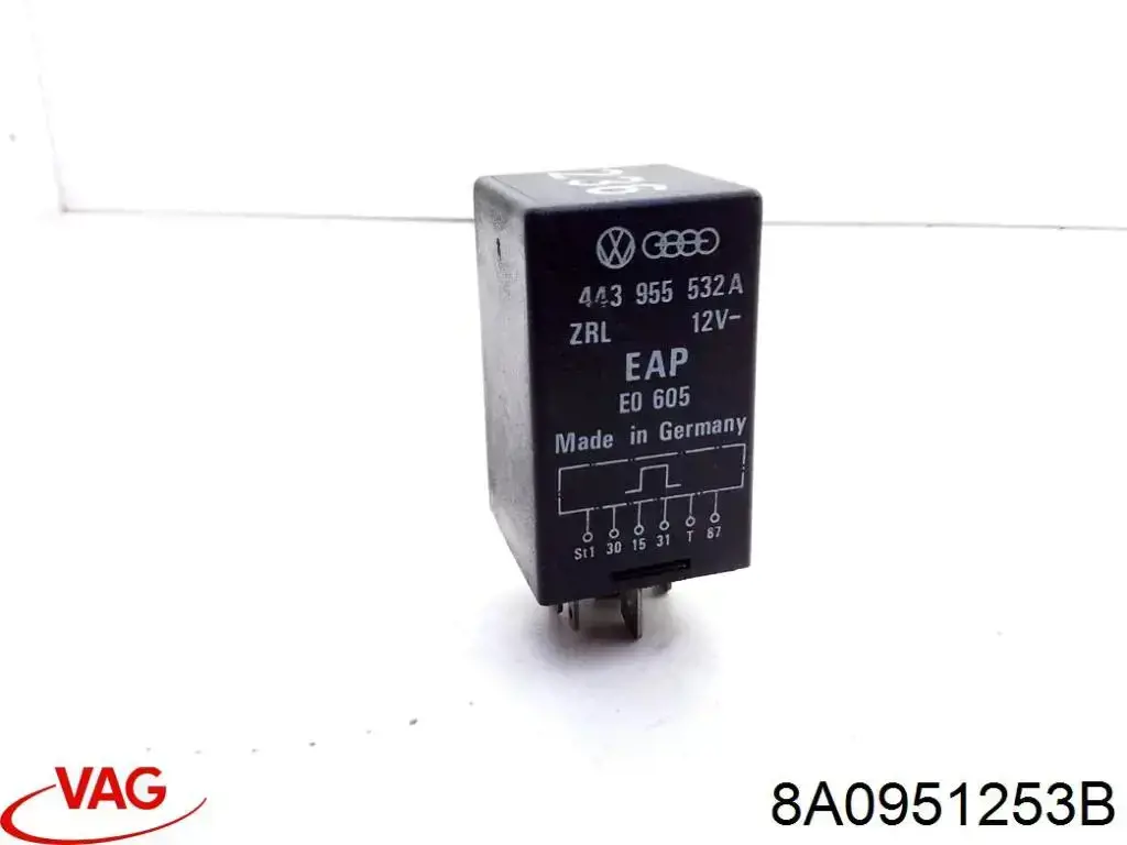 Compre 8A0951253B VAG Relê de bomba de gasolina elétrica