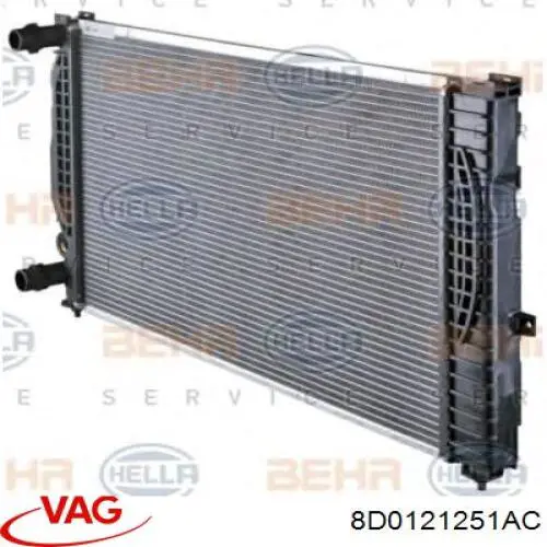 Radiador de esfriamento de motor VAG 8D0121251AC preço, a partir de 63,33 USD