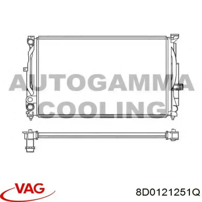 Compre 8D0121251Q VAG Radiador de esfriamento de motor