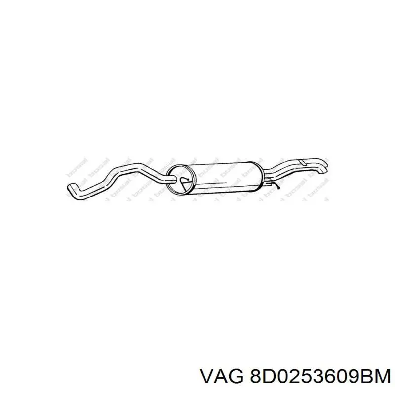 Silenciador, parte traseira VAG 8D0253609BM preço, a partir de 309,34 USD