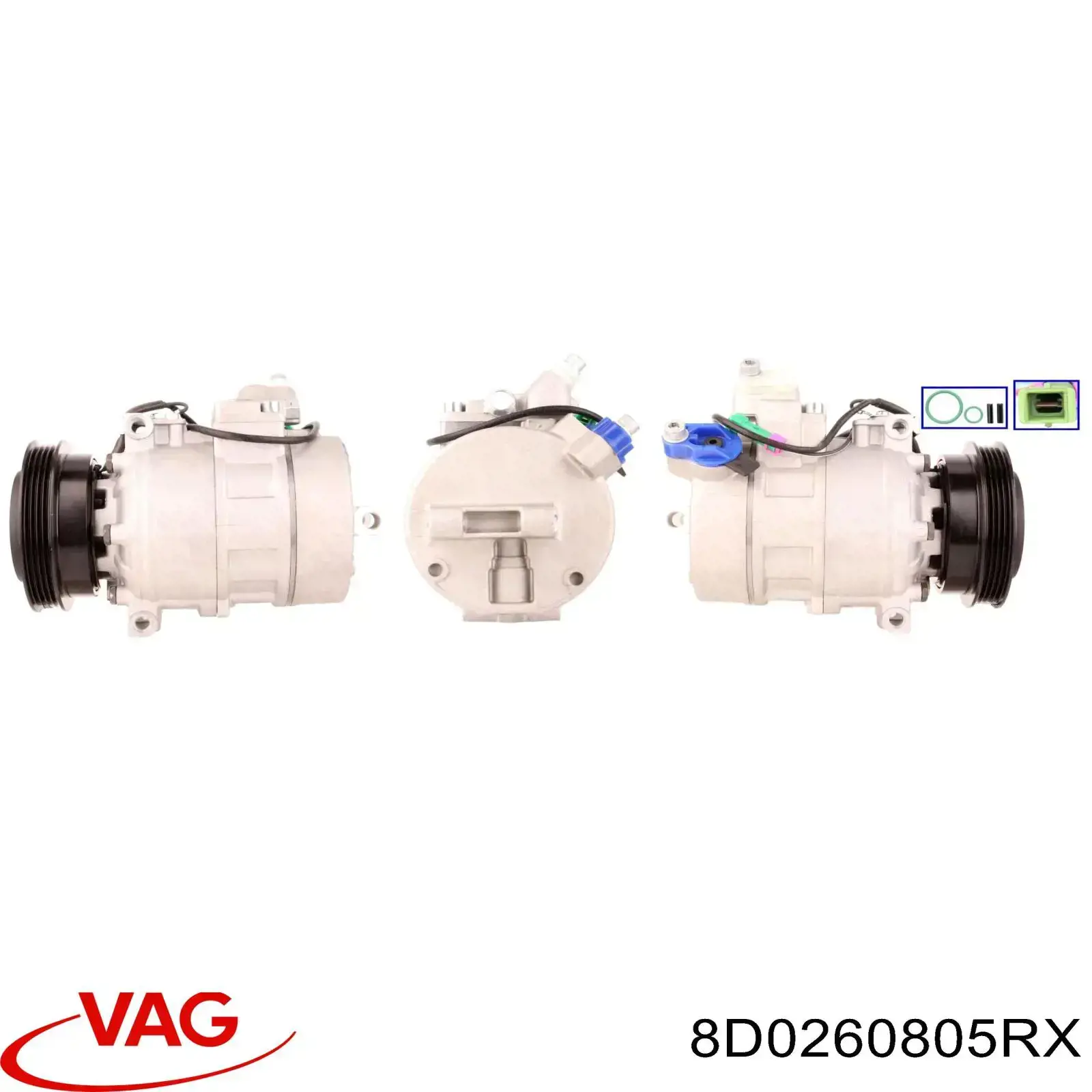 Compressor de aparelho de ar condicionado VAG 8D0260805RX preço, a partir de 129,40 USD