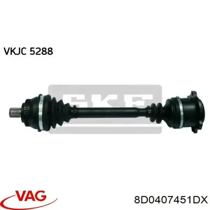 8D0407451DX VAG Semieixo (acionador) dianteiro esquerdo