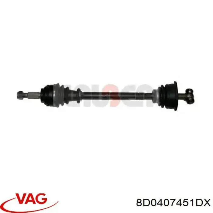 Semieixo (acionador) dianteiro esquerdo VAG 8D0407451DX preço, a partir de 108,54 USD