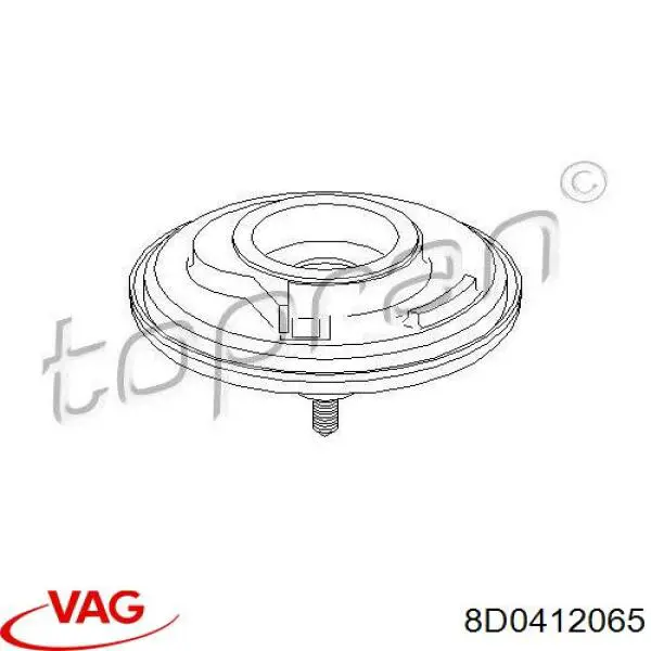 Compre 8D0412065 VAG Espaçador (anel de borracha) da mola dianteira superior