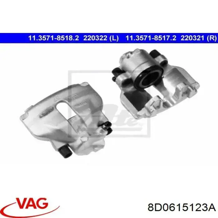8D0615123A VAG Suporte do freio dianteiro esquerdo