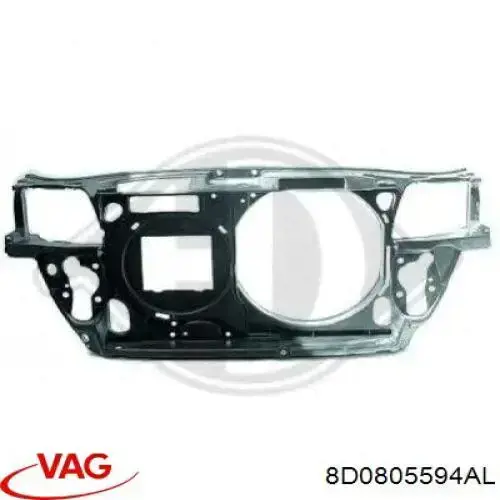 8D0805594AL VAG Suporte do radiador montado (painel de montagem de fixação das luzes)