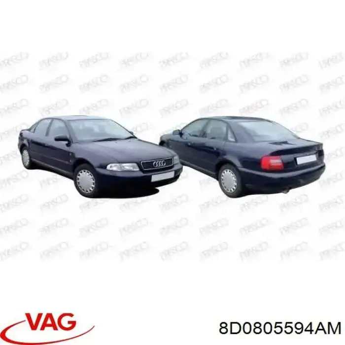 Compre 8D0805594AM VAG Suporte do radiador montado (painel de montagem de fixação das luzes)