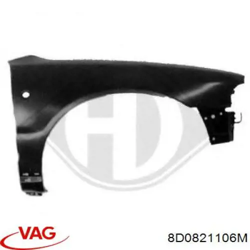 Pára-lama dianteiro direito VAG 8D0821106M preço, a partir de 91,67 USD