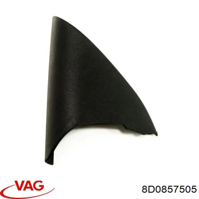 8D0857505 VAG Placa sobreposta interna de fixação de espelho esquerdo